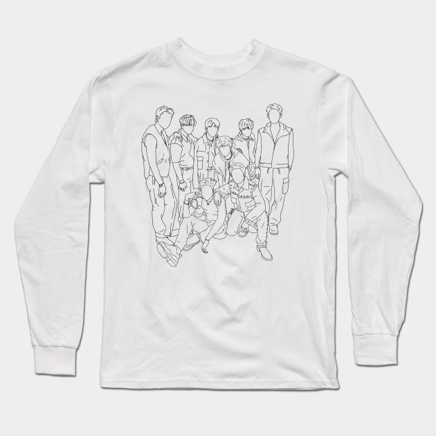 EXO KPOP Long Sleeve T-Shirt by ayshatazin